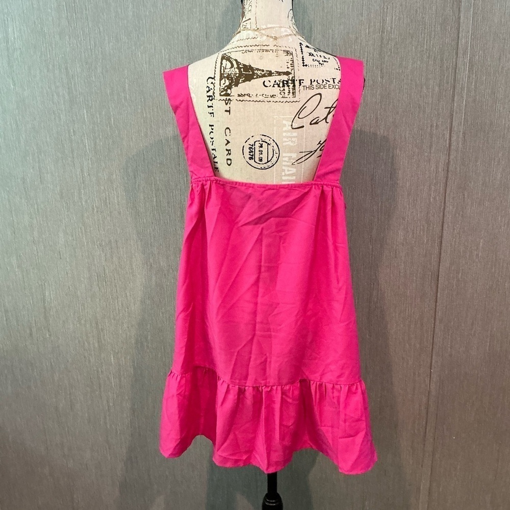 Boohoo Fuchsia Sleeveless Dress Size 16 - Picture 3 of 7
